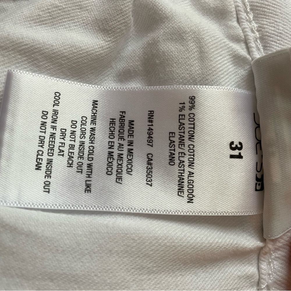 Joe's Jeans The Lara Mid Rise Cigarette Ankle White Denim Classic (p032) - Picture 4 of 6